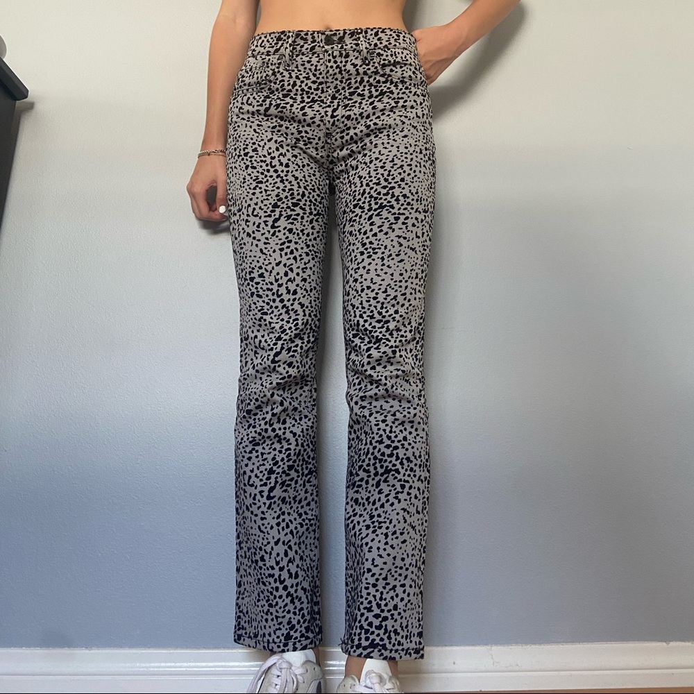 RAG AND BONE MID RISE LEOPARD JEANS